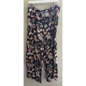Vintage Maxou Drawstring Travel Poster Pants Women’s Size Small